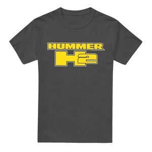 Hummer Unisex Adult H2 Block Logo T-Shirt / Charcoal